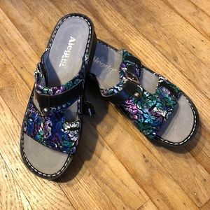 Alegria Peggy Hibiscus Floral Sandal Shoe 8 / 8.5